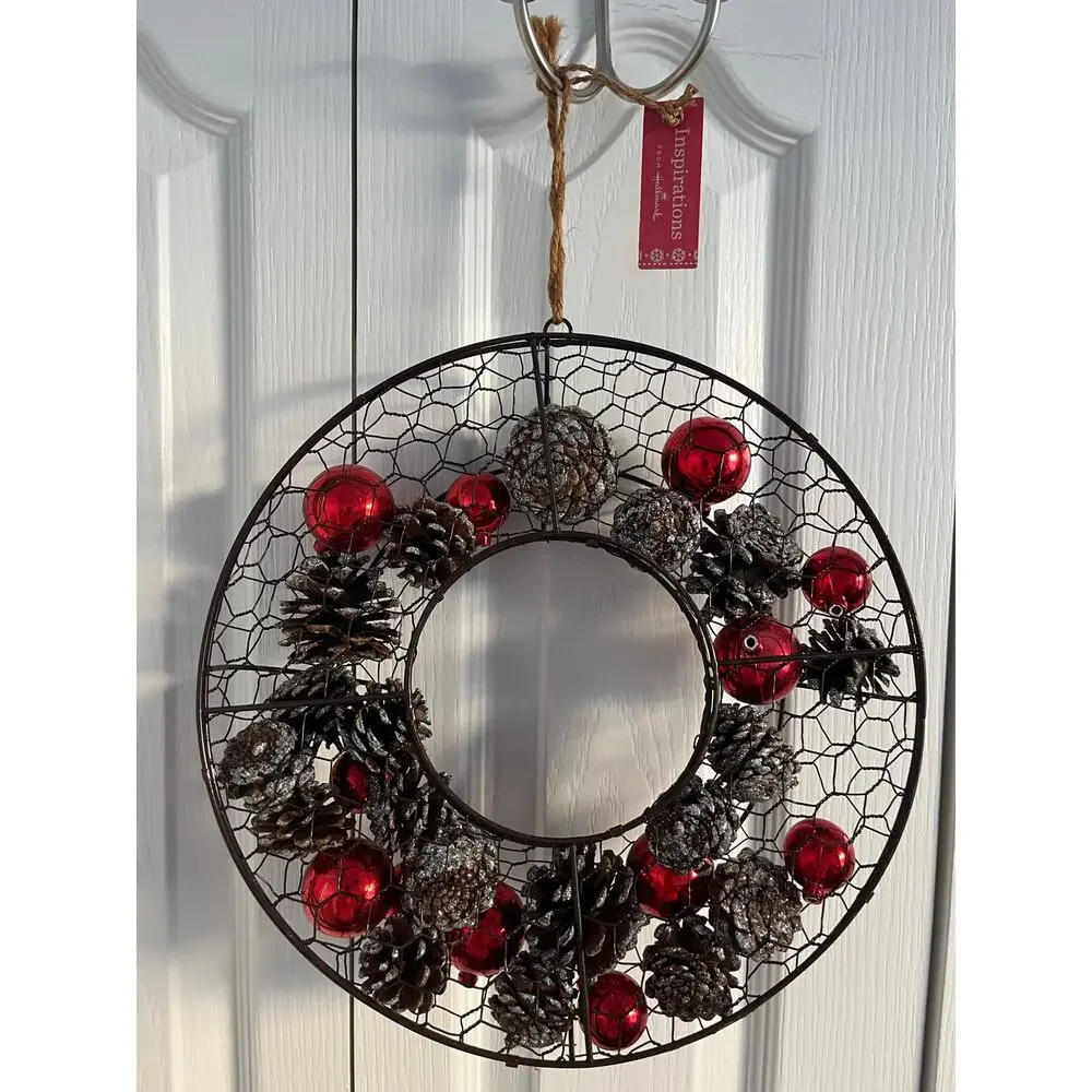 Hallmark Inspiration Metal Wreath Set 12” Interchangeable Holiday Decor Set of 2